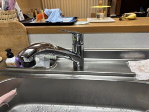 広島キッチン取付け隊　ワンホールシングル水栓の取替　施工後　 　